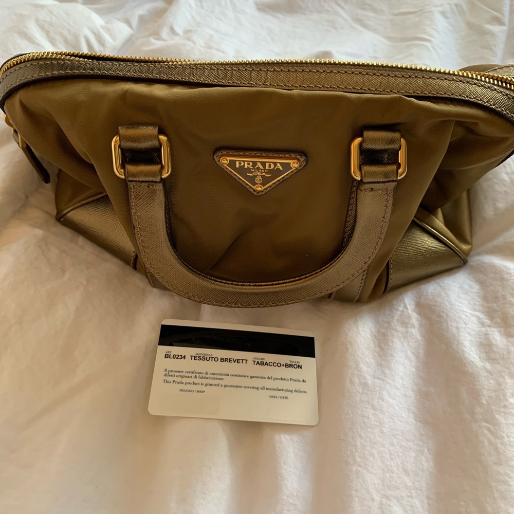 Gold Prada Bag